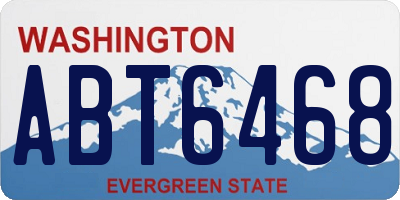 WA license plate ABT6468