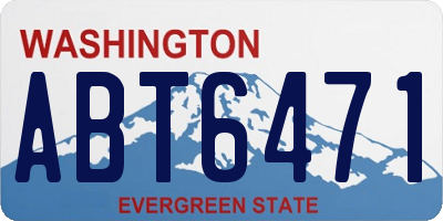 WA license plate ABT6471