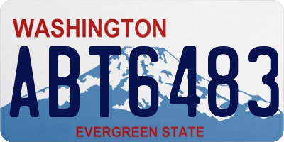 WA license plate ABT6483