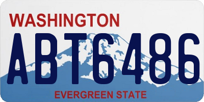 WA license plate ABT6486