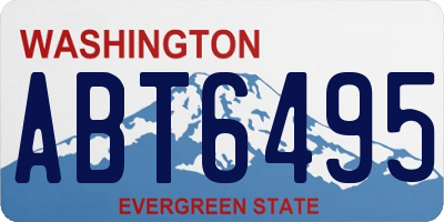 WA license plate ABT6495