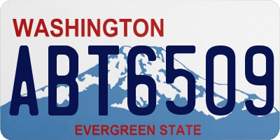 WA license plate ABT6509