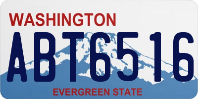 WA license plate ABT6516