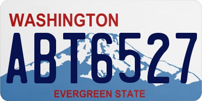 WA license plate ABT6527