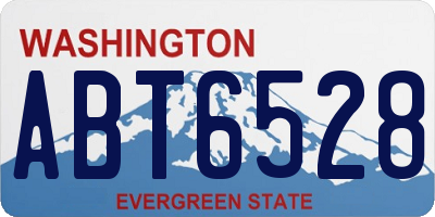 WA license plate ABT6528