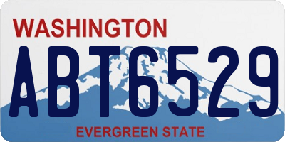 WA license plate ABT6529