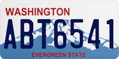 WA license plate ABT6541