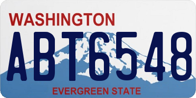 WA license plate ABT6548