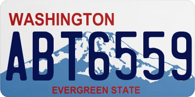 WA license plate ABT6559