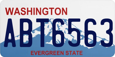 WA license plate ABT6563