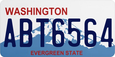 WA license plate ABT6564
