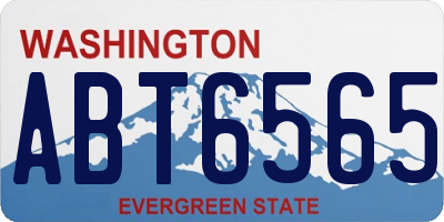 WA license plate ABT6565