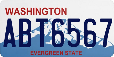 WA license plate ABT6567