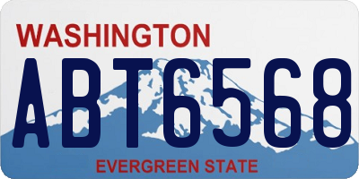 WA license plate ABT6568