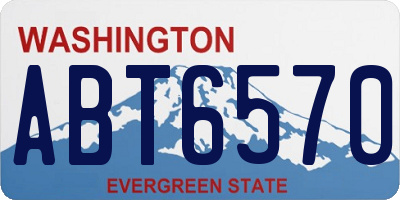 WA license plate ABT6570