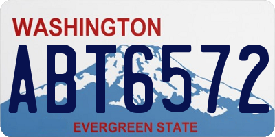 WA license plate ABT6572