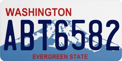 WA license plate ABT6582