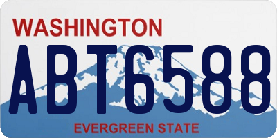 WA license plate ABT6588