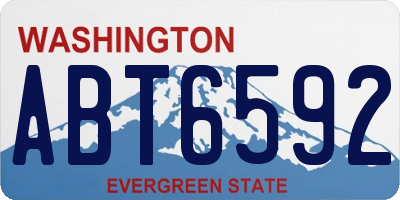 WA license plate ABT6592