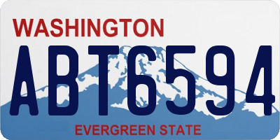 WA license plate ABT6594