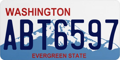 WA license plate ABT6597