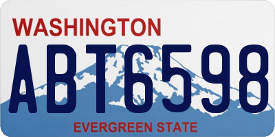 WA license plate ABT6598
