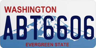 WA license plate ABT6606
