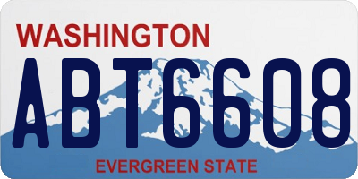 WA license plate ABT6608