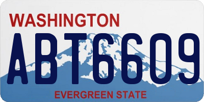 WA license plate ABT6609