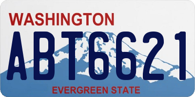 WA license plate ABT6621