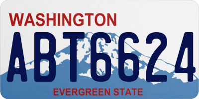 WA license plate ABT6624