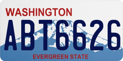 WA license plate ABT6626