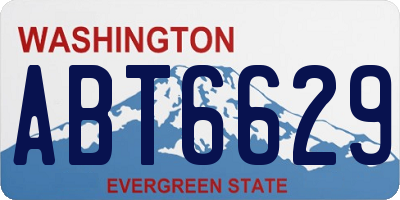 WA license plate ABT6629