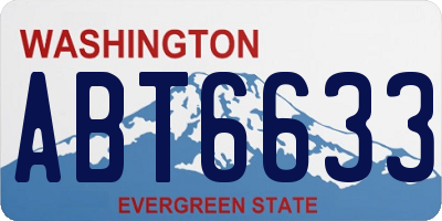 WA license plate ABT6633