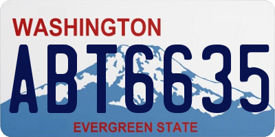 WA license plate ABT6635