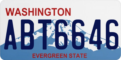 WA license plate ABT6646