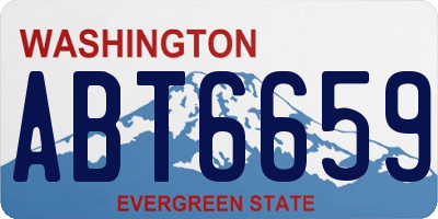 WA license plate ABT6659