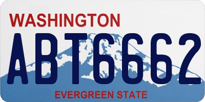 WA license plate ABT6662