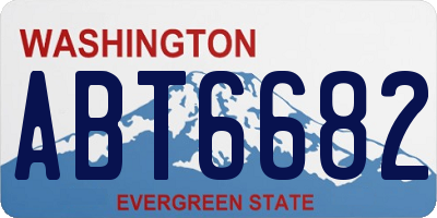 WA license plate ABT6682