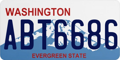 WA license plate ABT6686