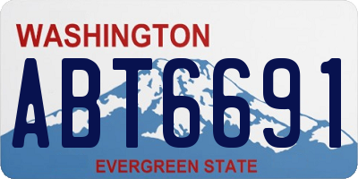 WA license plate ABT6691