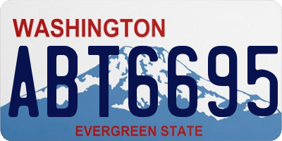 WA license plate ABT6695
