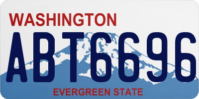 WA license plate ABT6696