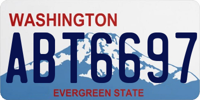 WA license plate ABT6697