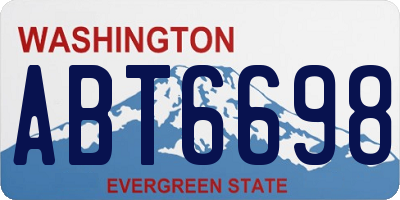 WA license plate ABT6698