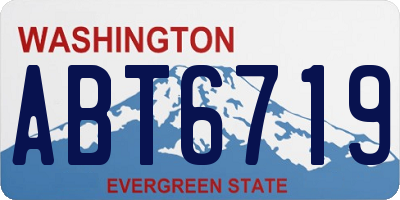 WA license plate ABT6719
