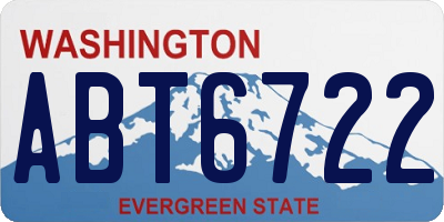 WA license plate ABT6722