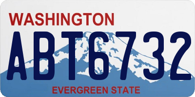WA license plate ABT6732