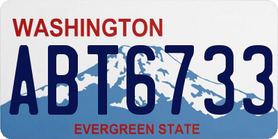 WA license plate ABT6733