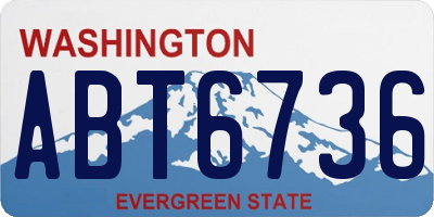 WA license plate ABT6736